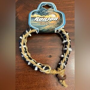 Vintage Ron Jon Surf Shop Braided Hemp & Bead Bracelet-NEW / ORIGINAL PACKAGING